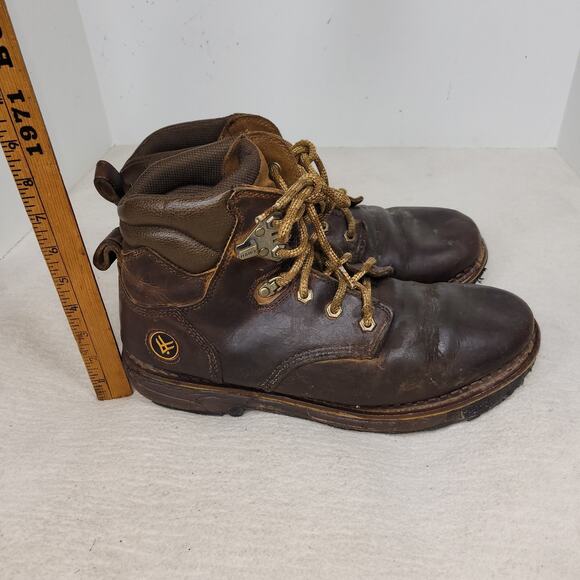 Hawx Boots Mens Sz 13 D Brown Enduro Comp Toe Gorpcore Workwear Leather Shoes main image 6